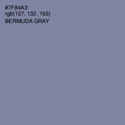 #7F84A3 - Bermuda Gray Color Image
